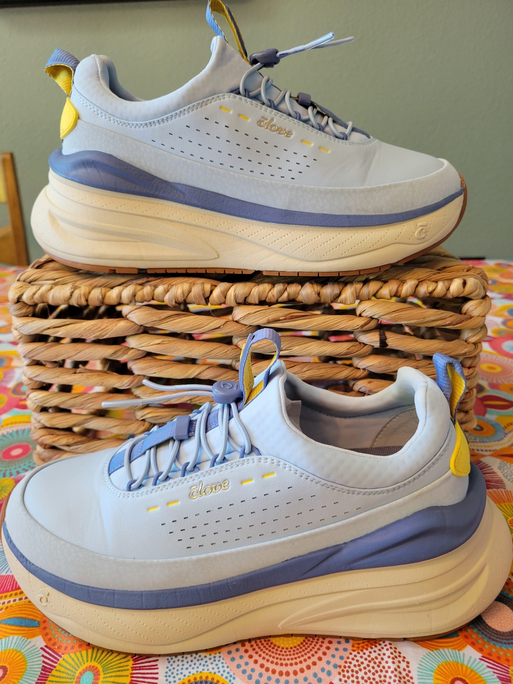 Clove Women's Forte 2 Sneakers Shoes Blue Lemon Size 7